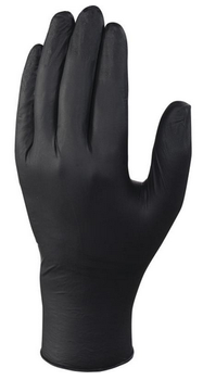 Перчатки одноразовые нитриловые без талька Delta Plus V1450B10009 р.09 Черные 1 упаковка