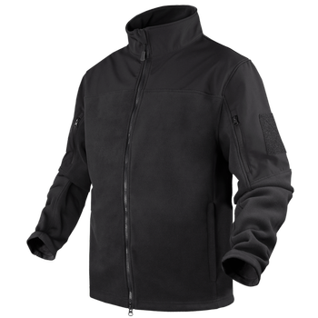 Тактический флисовая куртка Condor BRAVO FLEECE JACKET 101096 Medium, Чорний