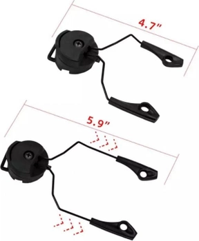 Адаптер ACM Headset Helmet Rail (black) для наушников Howard Leight Impact Sport (ACM-IS-B)