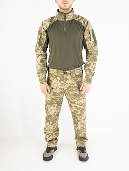 Военный летний костюм (штаны + убакс), рип-стоп пиксель ВСУ, 65/35, олива, размер 44