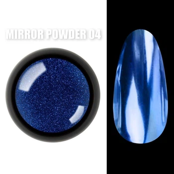 Зеркальная втирка синия №4 (пигмент) Mirror powder Дизайнер для дизайна ногтей