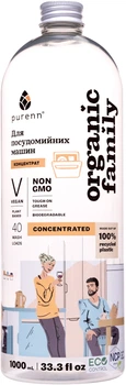 Натуральний гель-концентрат Purenn Organic Family 2 в 1 Очищення + Ополіскування для посудомийної машини 1 л (4751024880050)