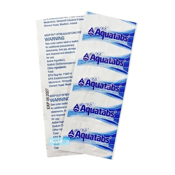 Таблетки для дезинфекції води Aquatabs (10шт у блістері) 1таб-5л !!!