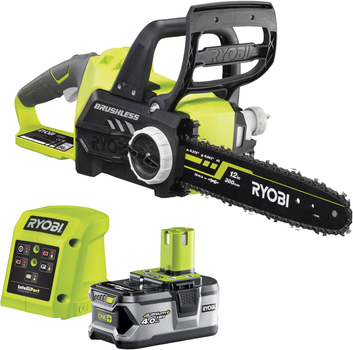 Цепная пила аккумуляторная Ryobi RCS1830-140B ONE+ 18В 30 см (АКБ 1х4 А·час и ЗУ) (5133005547)