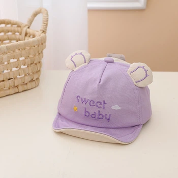 Дитяча кепка для малюка з написом "sweet baby" Honey Fashion Accessories 46-50 см фіолетовий (13-25)