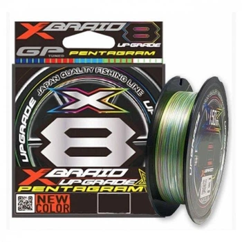 Шнур YGK X-Braid Upgrade X8 Pentagram 150м #0.6/0.128mm 14lb/6.3kg,5545.04.24