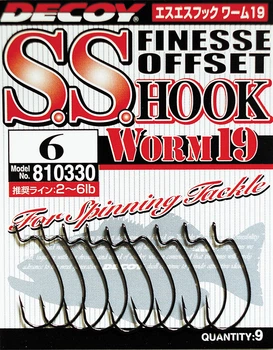 Крючок Decoy Worm19 S.S. Hook 03, 9 шт/уп,1562.00.37