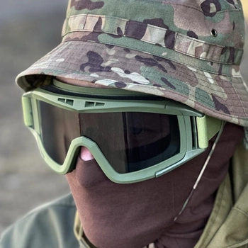 Тактичні окуляри - маска Tactic балістична маска revision tan захисні окуляри зі змінними лінзами колір Олива (mask-olive)