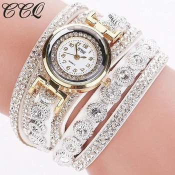 Женские часы-браслет со стразами Crystal Diamond White