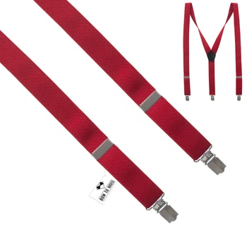 Подтяжки Bow Tie House красные длинные 2.5 см Y-образные 09532L
