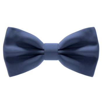 Бабочка Bow Tie House атласная темно-синего цвета 09630