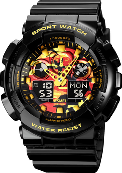 Мужские часы Skmei 1832CMBKGD Black-Gold Camo