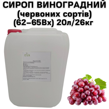 Сироп Eva Виноградний червоних сортів 62-65Вх каністра 20л/26кг