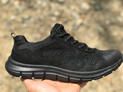 Тактичні літні кросівки сітка колір чорний 44