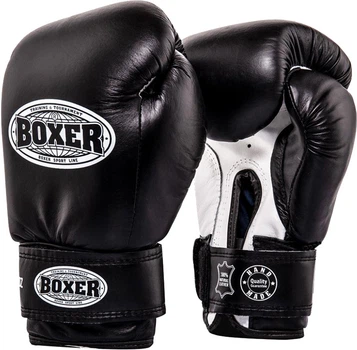 Рукавички боксерські BOXER Еліт 12 унцій Чорні (2023-01BLK)