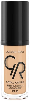 Тональний крем-коректор - Golden Rose Total Cover 2in1 Foundation & Concealer 03 (30ml) (972177-1238867-2)