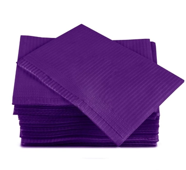 Салфетки для пациента стоматологические фиолетовые