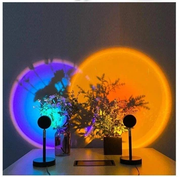 Лампа сансет Sunset Lamp 16 кольорів з пультом (10RGBSLKLCVLMP) TIN66