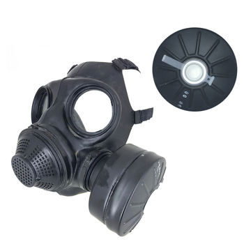 Защитный противогаз-маска с фильтром для воздуха тактический Черный