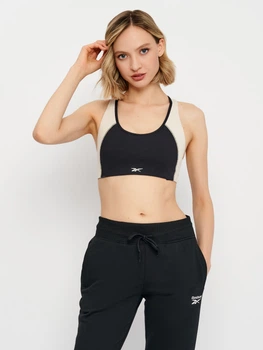 Спортивний топ для йоги жіночий Reebok Reebok Lux Racer Padded Colorblock GS8925 S Black/Stucco (4064057691891)