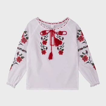 Підліткова вишиванка для дівчинки Мальви ВД-0155 158 см Біла (ROZ6400148219)