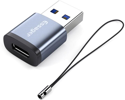 Переходник адаптер OTG USB 3.1 Type C (m) - USB 3.0 (f), 0,2 м, чёрный