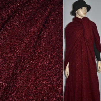 Мех искусственный бордовый под "барашка" ш.150 (21503.003)