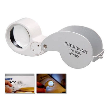 Ювелирная лупа Magnifier 21011 White 25 мм 40x стильная и практичная