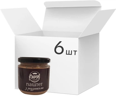 Упаковка паштета Frank С изюмом 200 г х 6 шт (4850192490556)