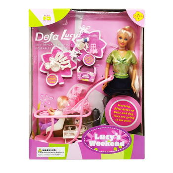 Кукла мама Defa Lucy с коляской для младенца и аксессуарами набор детская кукла с младенцем