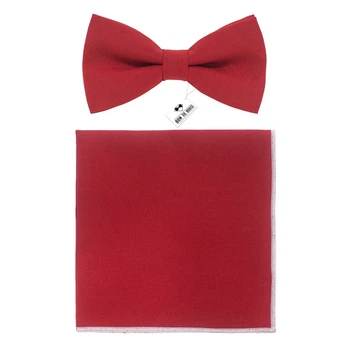 Метелик Bow Tie House червоний з платком - габардин 08602H