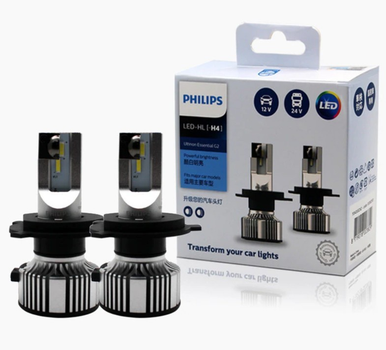 Автомобильные светодиодные лампы с цоколем H4, модель Philips LED HL Ultinon Essential G2 12-24V 21W 11342UE2X (02713)
