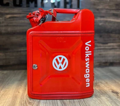 Канистра бар 10л, Volkswagen, красная с LED подсветкой, Без алкоголя, AUTO COMFORT