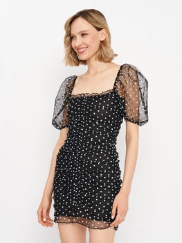 Сукня коротка літня жіноча H&M 0898437 34 Чорна (SZ2000215059938)