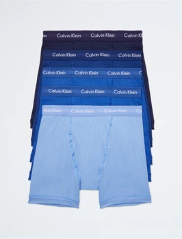 Набор трусов боксеры 5 шт. Calvin Klein L Синий (CK-037)