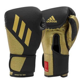 Боксерские перчатки Adidas Speed Tilt 350 (SPD350VTG) Black/Gold 10 унций
