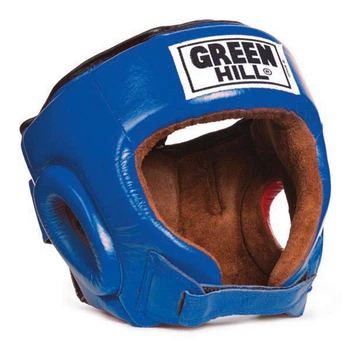 Шлем боксерский "BEST" GREEN HILL натуральная кожа синий