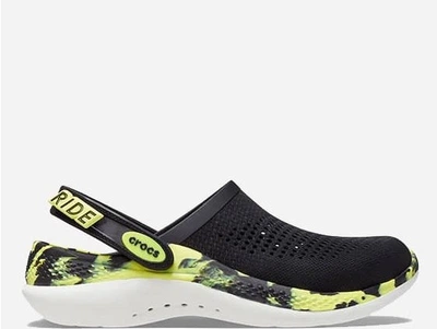 Унісекс крокси Crocs Literide 360 Black/Citrus M4-W6 36-37р. (22,1 см) Чорний з жовтим