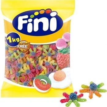 Фруктовый жевательный мармелад Fini Кислый осьминог 1 кг