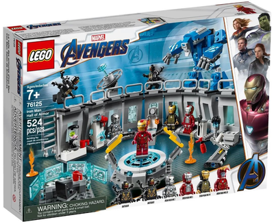 Zestaw klocków LEGO Marvel Avengers Sala zbroi Iron Mana 524 elementy (76125)