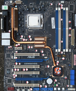 Материнская плата Socket 775 ASUS COMMANDO ( s775, DDR2, 965P, PCI-Ex16 ) Б/У