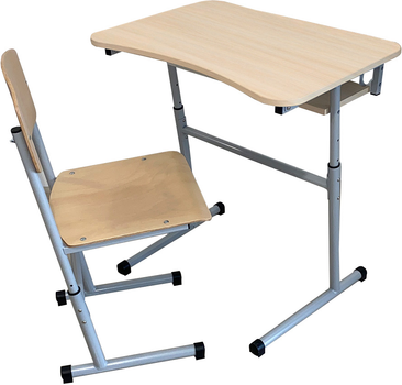 Комплект парта + стул Sector Unit Milk oak 4-6 ("Unit" Milk oak, 4-6)