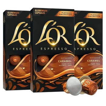 Triple Pack Nespresso L'or Espresso Caramel (3 упаковки по 10 капсул) - Кава в капсулах Неспресо Лер