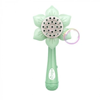 Генератор мыльных пузырей Sunflower Bubble Toy, в виде подсолнуха, зеленый