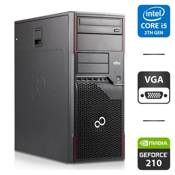 Компьютер Fujitsu Celsius W410 Workstation Tower / Intel Core i5-2400 (4 ядра по 3.1-3.4 GHz) / 8GB DDR3 / 500GB HDD / GeForce 210, 1 GB GDDR3, 64-bit / DVD-ROM / VGA б/у