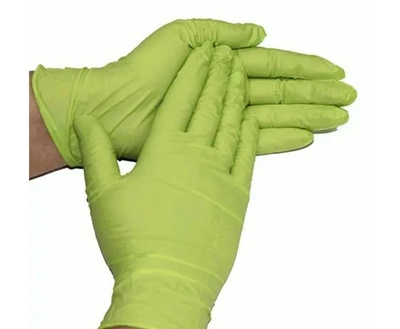 Нитриловые перчатки салатовые Apple M (7-8)