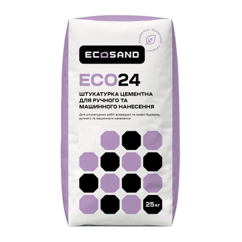 Штукатурка Ecosand ECO24 цементно-известковая ручного и машинного нанесения 25кг