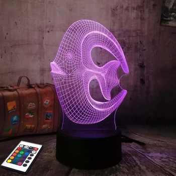 3D светильник с пультом и аккумулятором 3D Lamp Рыбка (LP-2952)