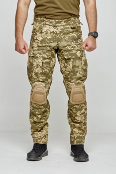 Тактичні штурмові штани з наколінниками КОМБАТ 54XL піксель