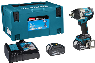 Гайковерт Makita 1000 RPM Black, Blue (DTW701RTJ)
